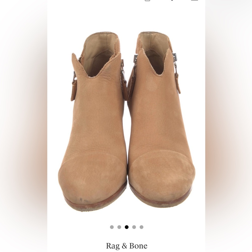 Rag & Bone suede leather trim boots